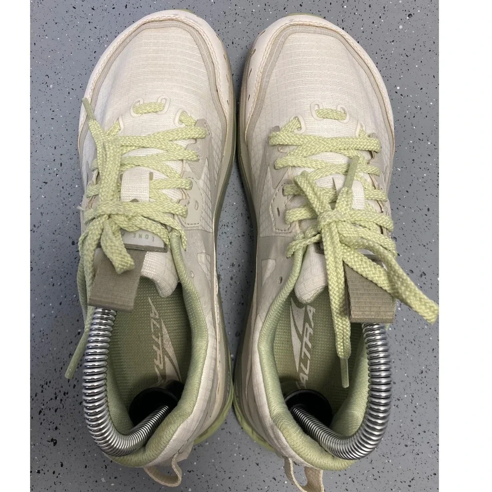 Altra Lone Peak 6 Womens 6.5 Trail Running Shoes White Green AL0A548E130 - Picture 6 of 7